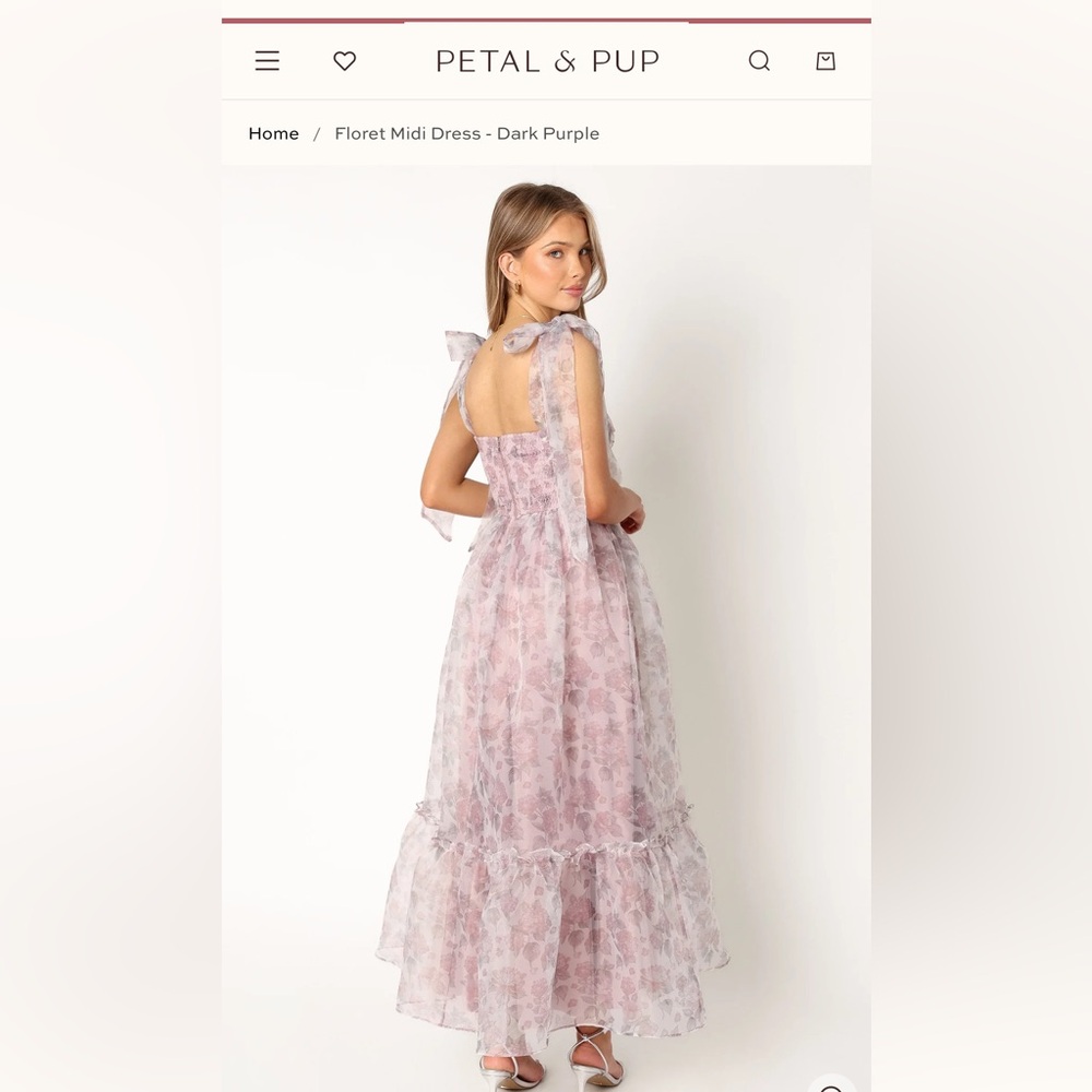 Floral Tie-Strap Maxi Dress in Dusty Rose